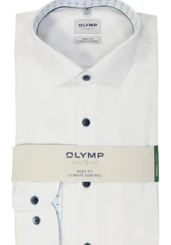 OLYMP 24/7 Level 5 body fit overhemd, twill, wit