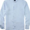 OLYMP Casual regular fit overhemd, popeline, lichtblauw met wit gestreept