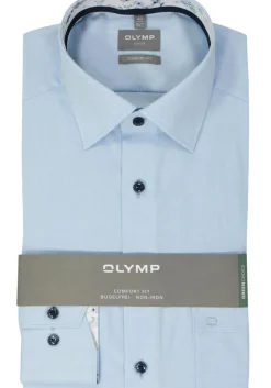 OLYMP comfort fit overhemd, structuur, lichtblauw