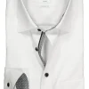 OLYMP Luxor comfort fit overhemd, wit (zwart contrast)