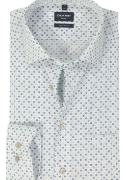 OLYMP modern fit overhemd, popeline, beige dessin