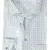 OLYMP modern fit overhemd, popeline, wit dessin