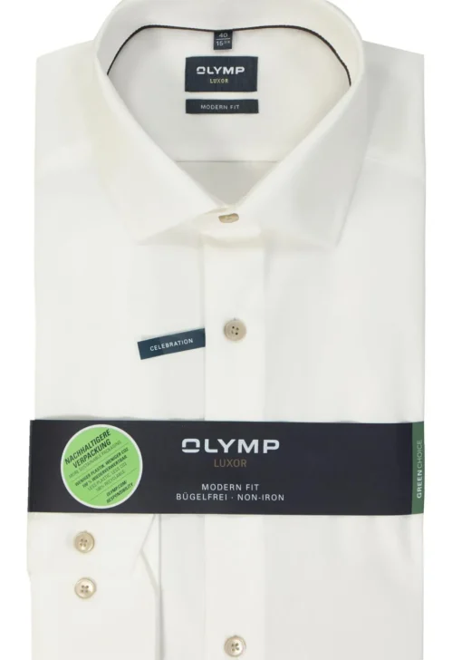OLYMP modern fit overhemd, popeline, beige