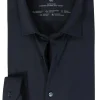 OLYMP No. Six 24/Seven super slim fit overhemd, marine blauw tricot
