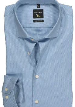 OLYMP No. Six super slim fit overhemd, lichtblauw diamant twill
