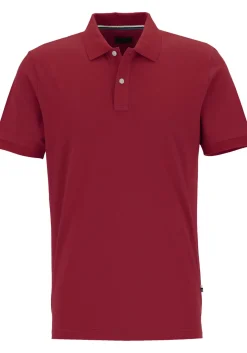 OLYMP Polo Casual, modern fit polo, donkerrood