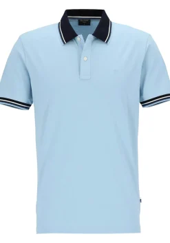 OLYMP Polo Casual, modern fit polo, lichtblauw