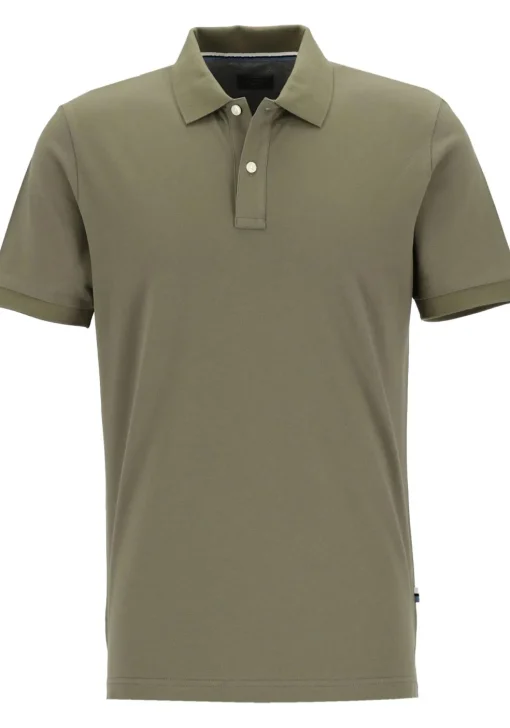 OLYMP Polo Casual, modern fit polo, olijfgroen
