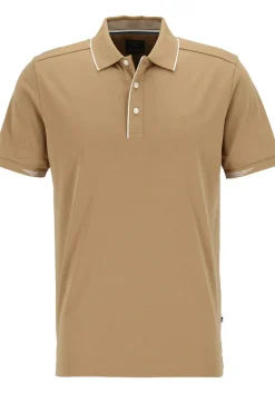 OLYMP Polo Casual, modern fit polo, caramel