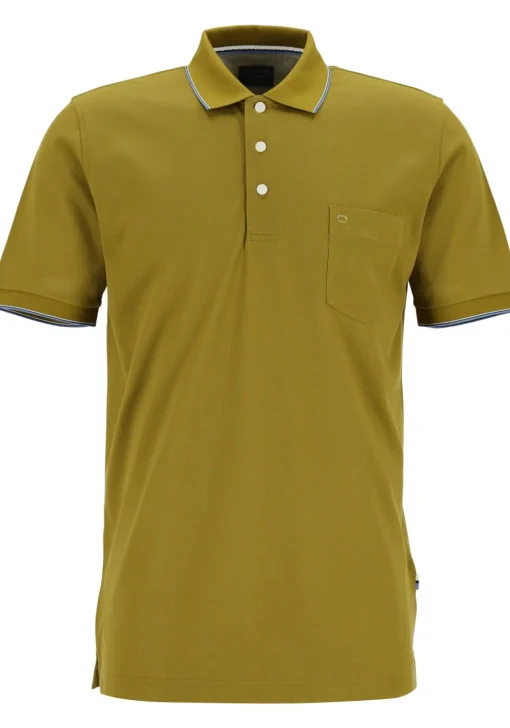 OLYMP Polo Casual, modern fit polo, olijfgroen