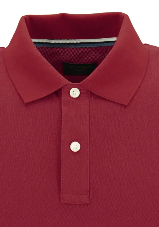 OLYMP Polo Casual, modern fit polo, donkerrood