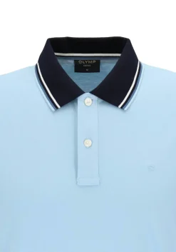 OLYMP Polo Casual, modern fit polo, lichtblauw