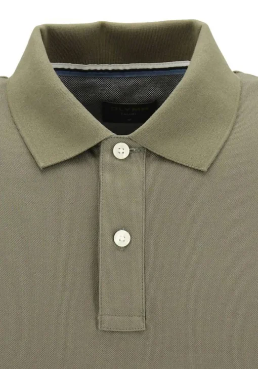 OLYMP Polo Casual, modern fit polo, olijfgroen