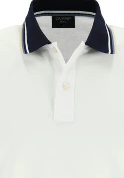 OLYMP Polo Casual, modern fit polo, wit