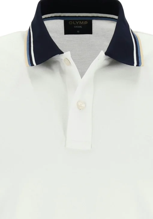 OLYMP Polo Casual, modern fit polo, wit