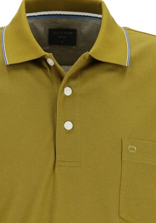 OLYMP Polo Casual, modern fit polo, olijfgroen