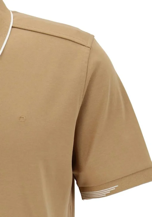 OLYMP Polo Casual, modern fit polo, caramel