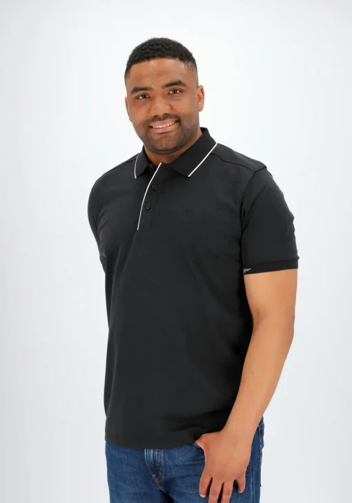 OLYMP Polo Casual, modern fit polo, zwart