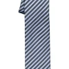 OLYMP stropdas, blauw-lichtblauw gestreept