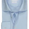 Profuomo regular fit overhemd, fine twill, lichtblauw