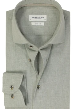 Profuomo slim fit heren overhemd, Oxford, groen