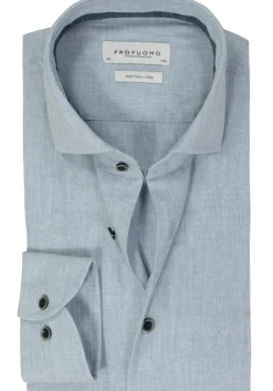 Profuomo slim fit heren overhemd, Oxford, lictblauw