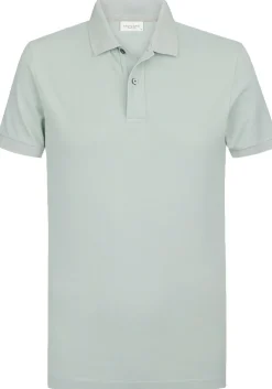 Profuomo slim fit heren polo, mintgroen