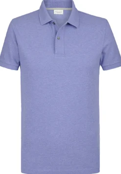Profuomo slim fit heren polo, paars