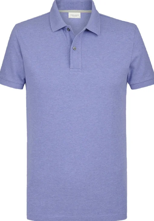 Profuomo slim fit heren polo, paars