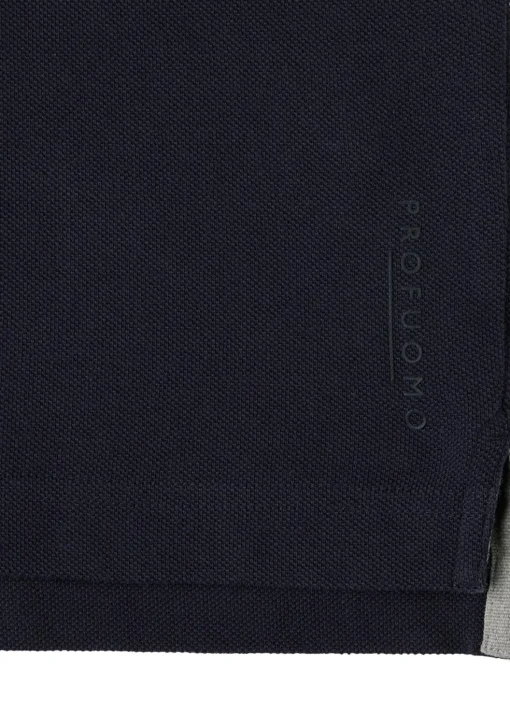 Profuomo slim fit heren polo, navy blauw
