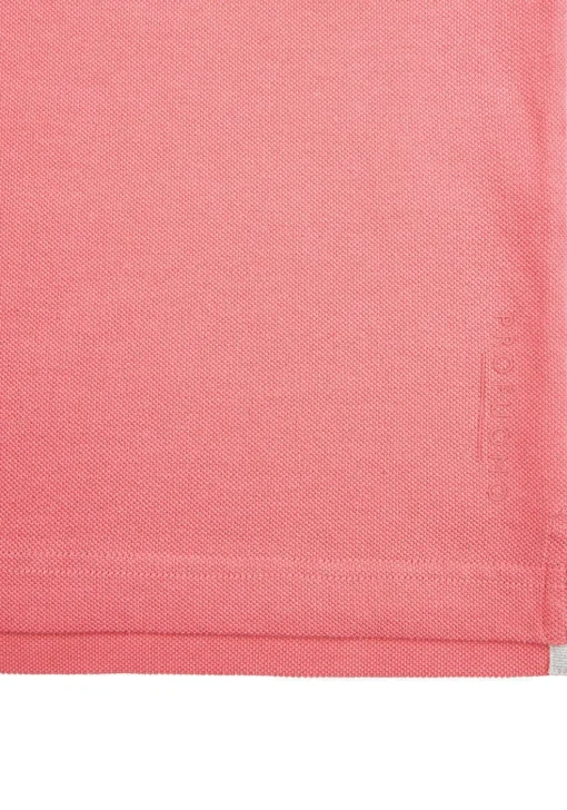 Profuomo slim fit heren polo, donkerroze