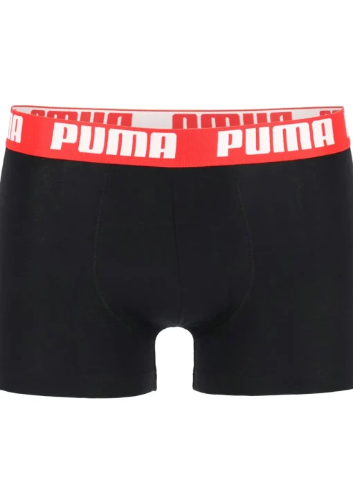 Puma Basic Boxer heren (2-pack), rood en zwart