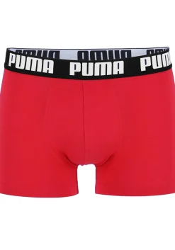 Puma Basic Boxer heren (2-pack), rood en zwart
