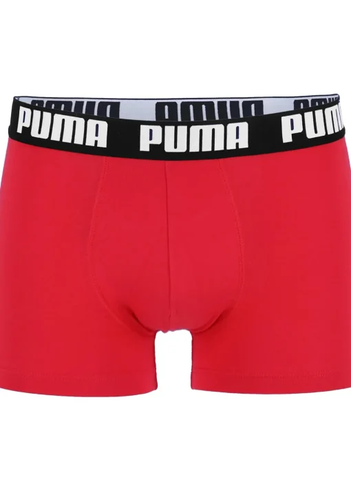 Puma Basic Boxer heren (2-pack), rood en zwart