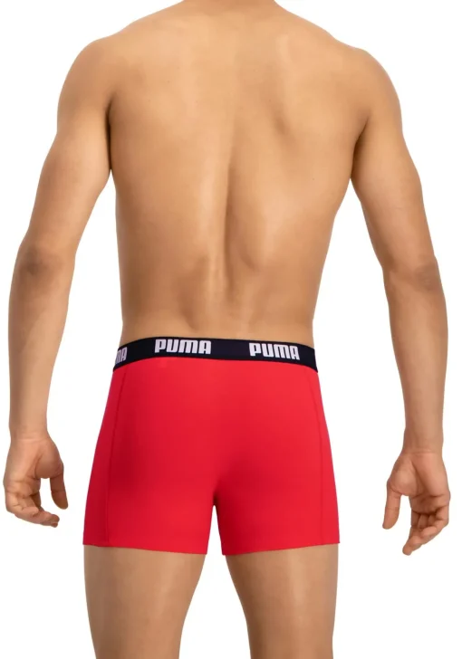 Puma Basic Boxer heren (2-pack), rood en zwart