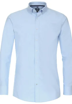 Redmond comfort fit overhemd, popeline, blauw