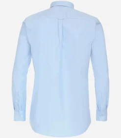 Redmond comfort fit overhemd, popeline, blauw