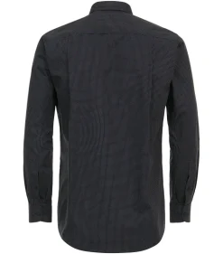 Redmond comfort fit overhemd, popeline, blauw met rood en wit dessin