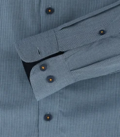 Redmond comfort fit overhemd, popeline, blauw geruit