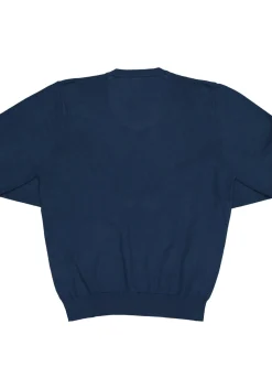 Redmond heren trui katoen, V-hals, blauw