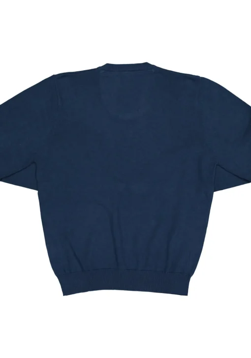 Redmond heren trui katoen, V-hals, blauw