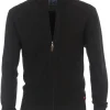 Redmond heren vest katoen, met rits, zwart