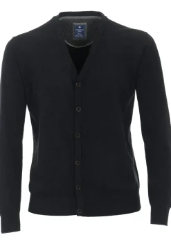 Redmond heren vest katoen, V-hals, blauw (middeldik)