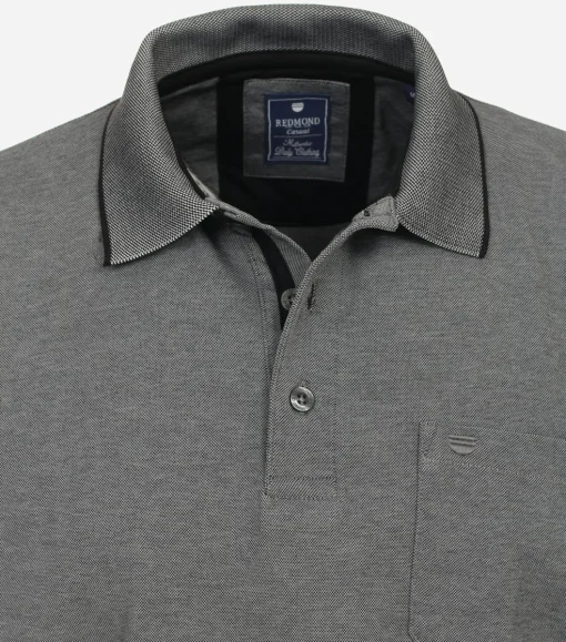 Redmond regular fit heren polo, jersey, grijs