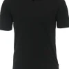Redmond regular fit T-shirt, korte mouw V-hals, zwart