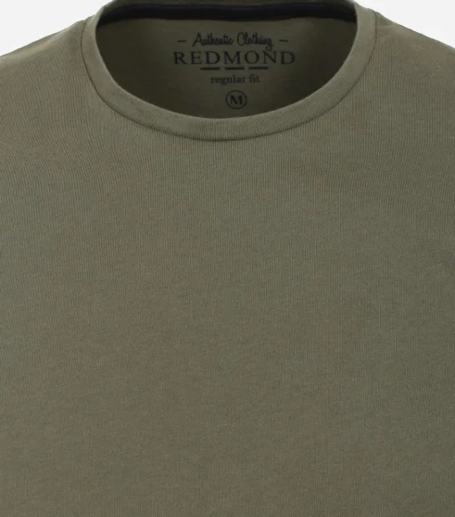 Redmond regular fit T-shirt, korte mouw O-hals, groen