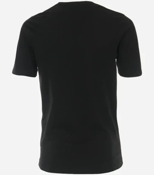 Redmond regular fit T-shirt, korte mouw V-hals, zwart