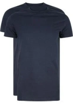 RJ Bodywear Everyday Amsterdam T-shirts (2-pack), heren T-shirts O-hals breed, donkerblauw