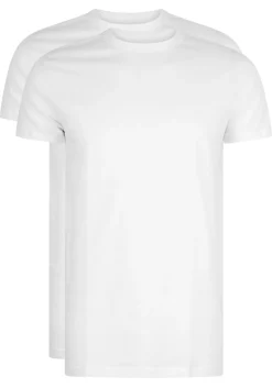 RJ Bodywear Everyday Amsterdam T-shirts (2-pack), heren T-shirts O-hals breed, wit