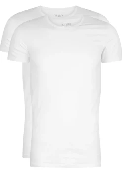 RJ Bodywear Everyday Maastricht T-shirts (2-pack), heren stretch T-shirts O-hals, wit